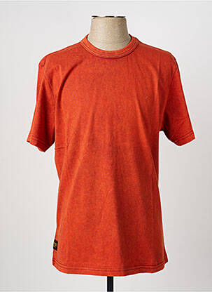 T-shirt coupe droite manches courtes orange DAYTONA homme