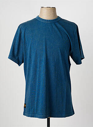 T-shirt coupe droite manches courtes bleu DAYTONA homme