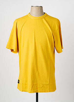 T-shirt coupe droite manches courtes jaune DAYTONA homme