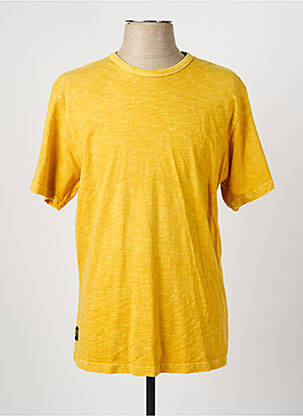T-shirt coupe droite manches courtes jaune DAYTONA homme
