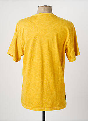 T-shirt coupe droite manches courtes jaune DAYTONA homme