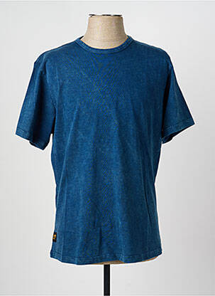 T-shirt coupe droite manches courtes bleu DAYTONA homme