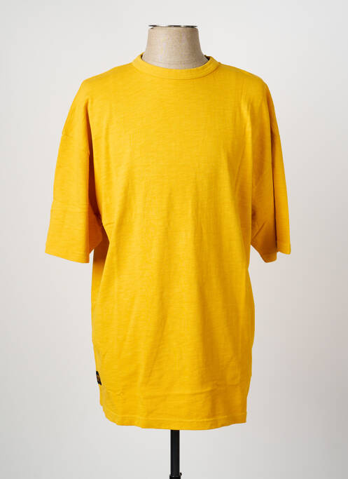 T-shirt tissage jersey manches courtes jaune DAYTONA homme