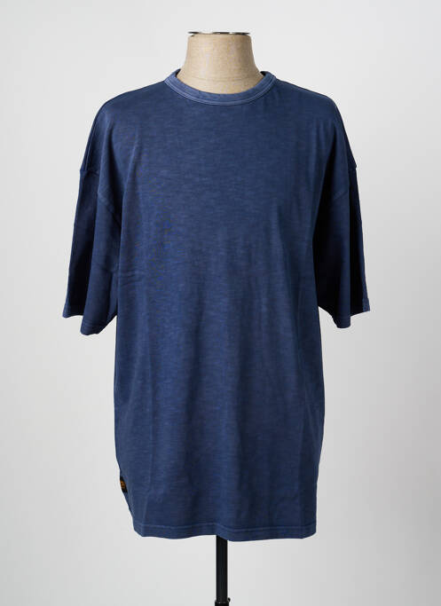 T-shirt tissage jersey manches courtes bleu fonce DAYTONA homme