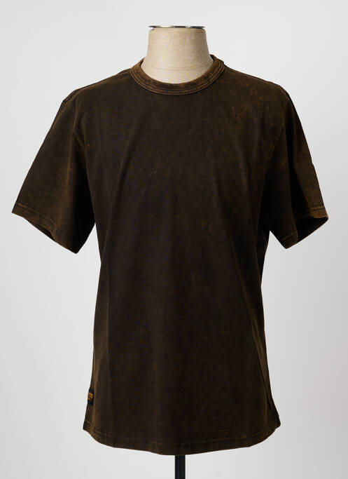 T-shirt coupe droite manches courtes marron DAYTONA homme