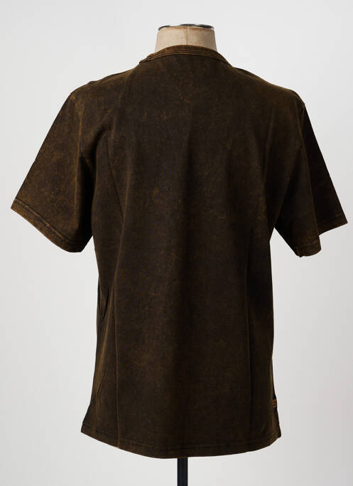 T-shirt coupe droite manches courtes marron DAYTONA homme