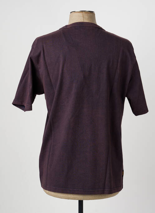 T-shirt coupe droite manches courtes violet DAYTONA homme