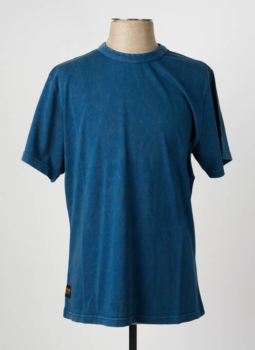 T-shirt coupe droite manches courtes bleu DAYTONA homme