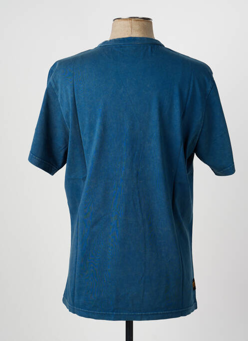 T-shirt coupe droite manches courtes bleu DAYTONA homme