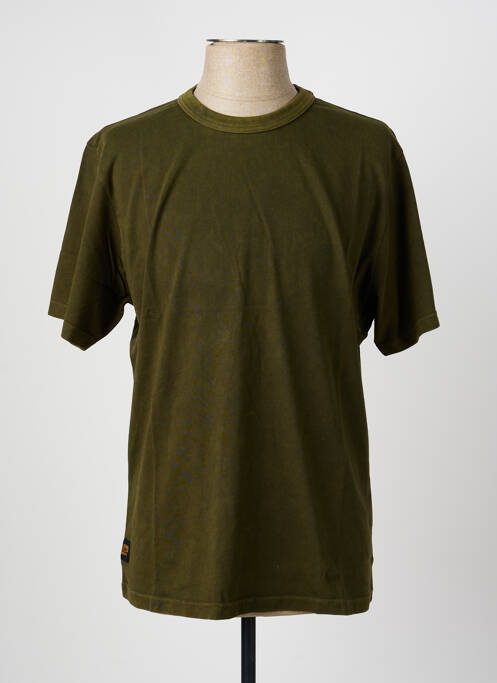 T-shirt coupe droite manches courtes vert DAYTONA homme