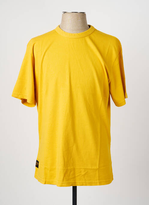 T-shirt coupe droite manches courtes jaune DAYTONA homme