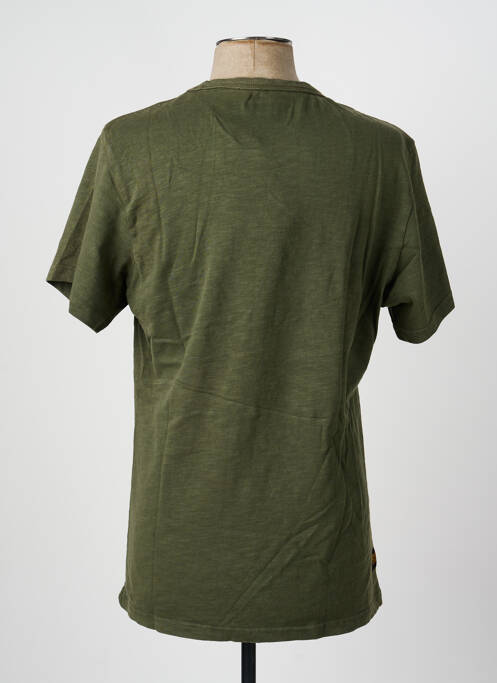 T-shirt coupe droite manches courtes vert DAYTONA homme