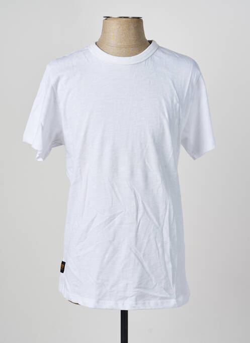 T-shirt coupe droite manches courtes blanc DAYTONA homme