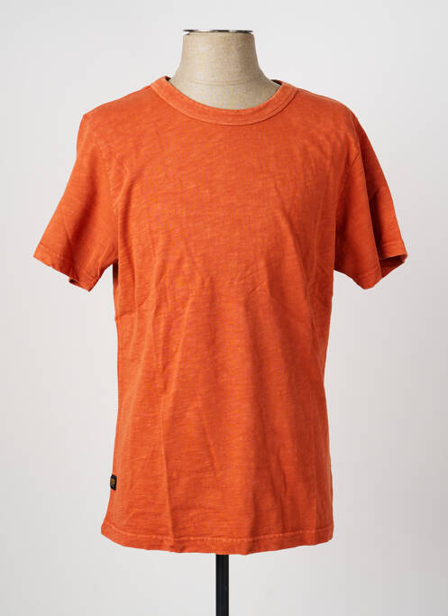 T-shirt coupe droite manches courtes orange DAYTONA homme
