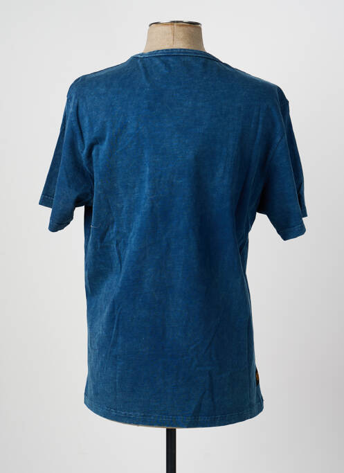 T-shirt coupe droite manches courtes bleu DAYTONA homme