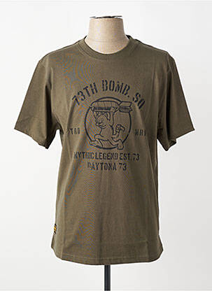 T-shirt stretch manches courtes vert DAYTONA homme