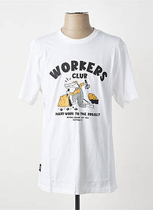 T-shirt coupe droite manches courtes blanc DAYTONA homme