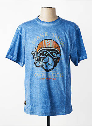 T-shirt stretch manches courtes bleu DAYTONA homme