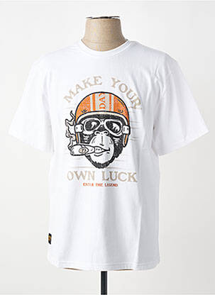 T-shirt coupe droite manches courtes blanc DAYTONA homme
