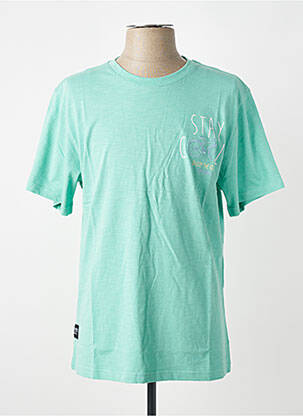 T-shirt broderie manches courtes vert DAYTONA homme