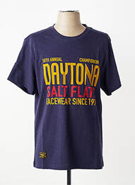 T-shirt stretch manches courtes bleu DAYTONA homme