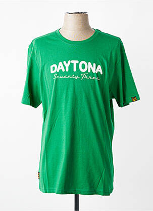 T-shirt coupe droite manches courtes vert DAYTONA homme