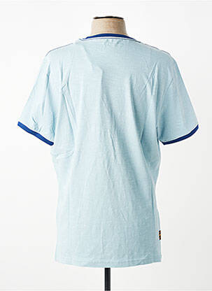 T-shirt coupe cintrée manches courtes bleu DAYTONA homme