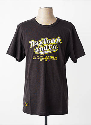 T-shirt stretch manches courtes noir DAYTONA homme