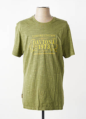 T-shirt coupe droite manches courtes vert DAYTONA homme