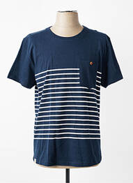 T-shirt stretch manches courtes bleu D73 homme