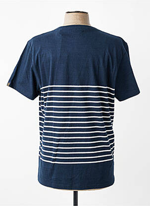 T-shirt stretch manches courtes bleu D73 homme