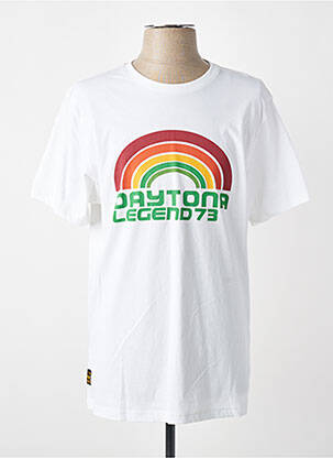 T-shirt stretch manches courtes blanc DAYTONA homme