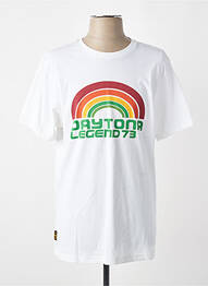T-shirt stretch manches courtes blanc DAYTONA homme