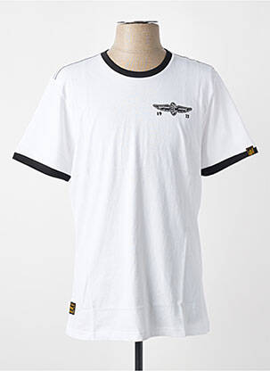 T-shirt coupe droite manches courtes blanc DAYTONA homme