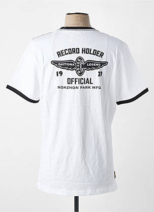 T-shirt coupe droite manches courtes blanc DAYTONA homme