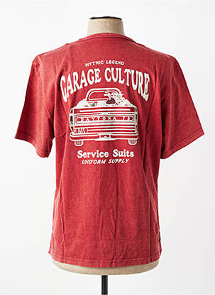 T-shirt coupe droite manches courtes rouge DAYTONA homme