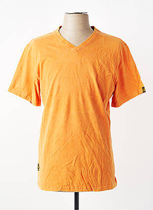 T-shirt coupe cintrée manches courtes orange DAYTONA homme