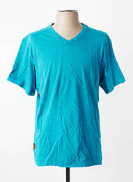 T-shirt coupe cintrée manches courtes bleu DAYTONA homme