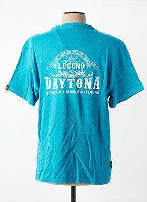 T-shirt coupe cintrée manches courtes bleu DAYTONA homme