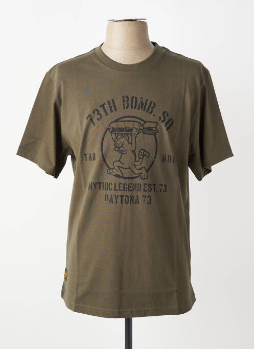 T-shirt stretch manches courtes vert DAYTONA homme