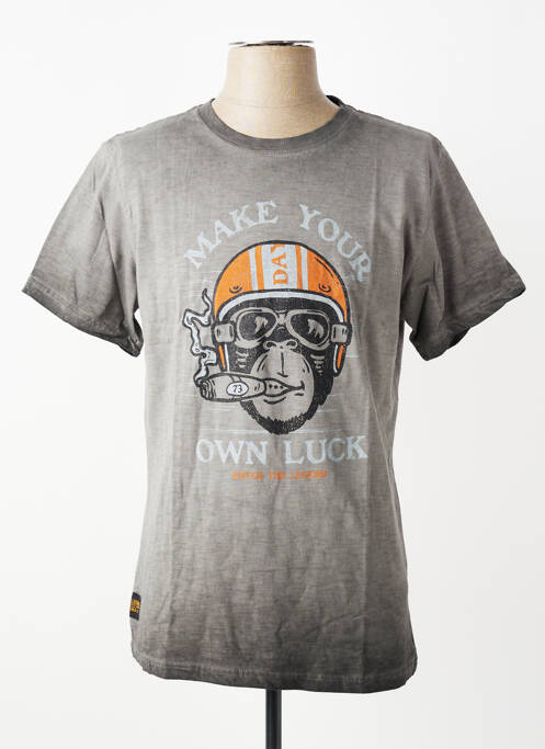 T-shirt stretch manches courtes gris DAYTONA homme