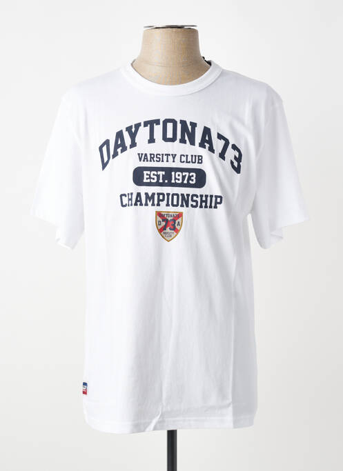 T-shirt coupe droite manches courtes blanc DAYTONA homme