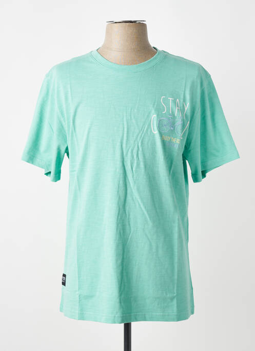 T-shirt broderie manches courtes vert DAYTONA homme