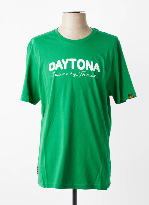 T-shirt coupe droite manches courtes vert DAYTONA homme
