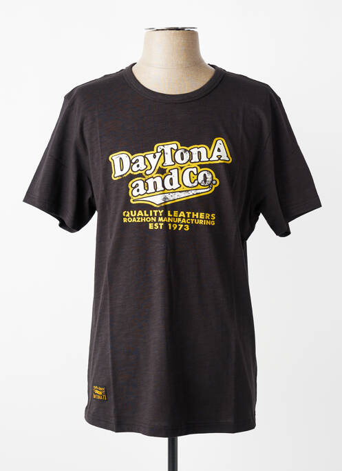 T-shirt stretch manches courtes noir DAYTONA homme
