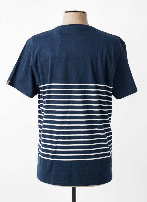 T-shirt stretch manches courtes bleu D73 homme
