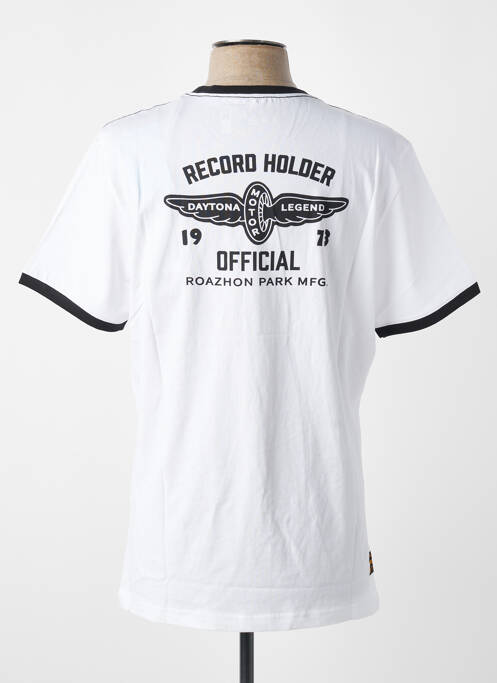 T-shirt coupe droite manches courtes blanc DAYTONA homme