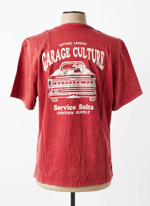 T-shirt coupe droite manches courtes rouge DAYTONA homme