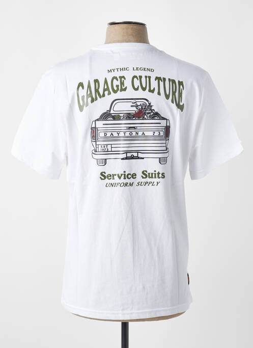 T-shirt coupe droite manches courtes blanc DAYTONA homme