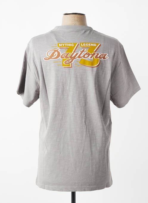 T-shirt tissage chiné manches courtes gris DAYTONA homme
